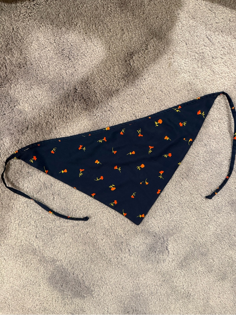 Navy Floral Bandana